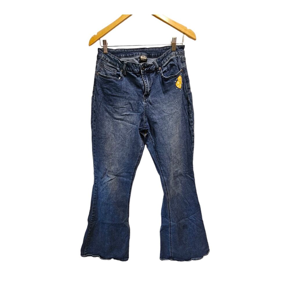 STAR‎ WARS Flare Bell Bottom Jeans Size 13 New Rainbow Falcon